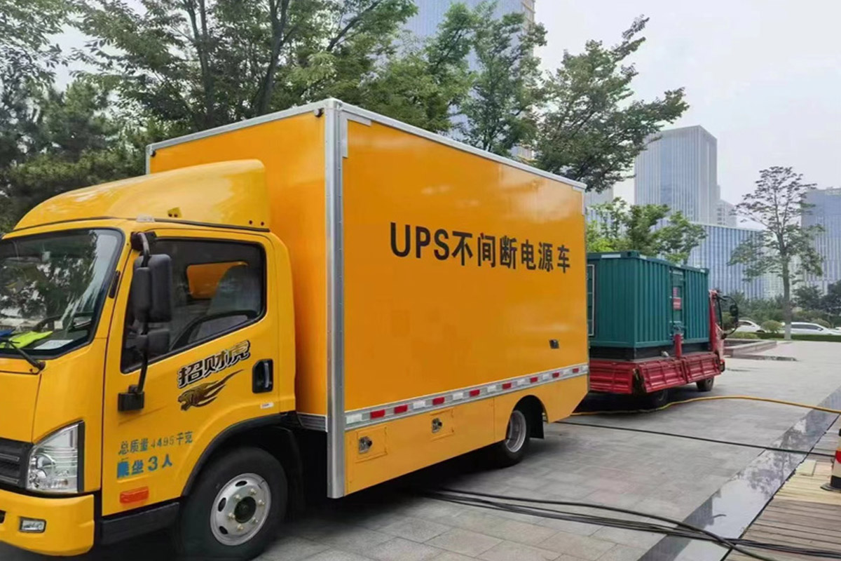 长兴发电机租赁施工现场