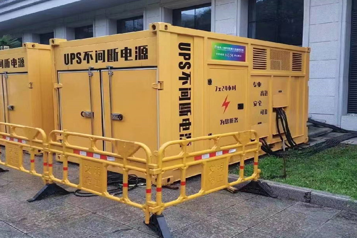 长兴发电机租赁施工现场