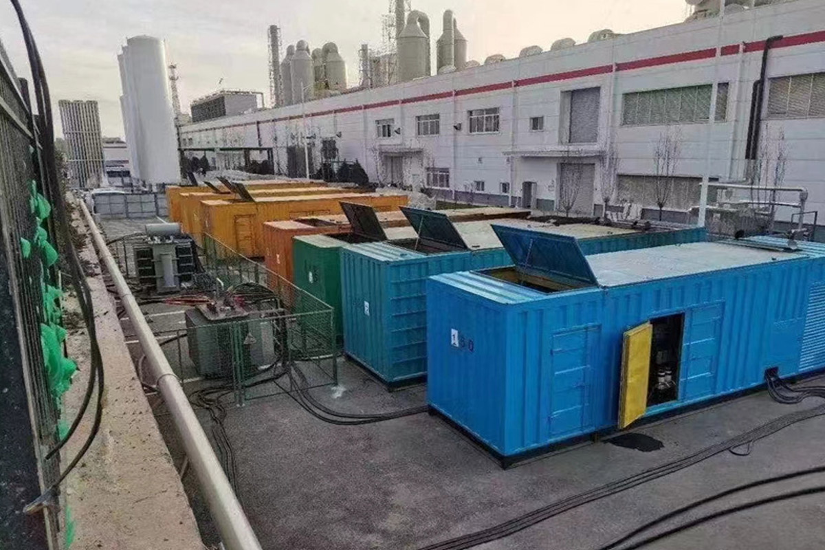 长兴发电机租赁施工现场